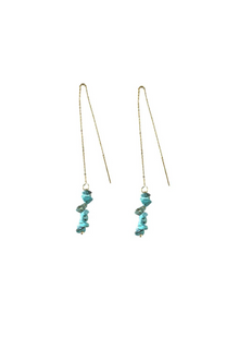  Turquoise Stacked Statement Threader Earrings