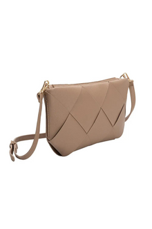  Connie Taupe Recycled Vegan Crossbody Bag