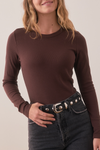 Long Sleeve Lexi Rib Sun-In Crew Tee