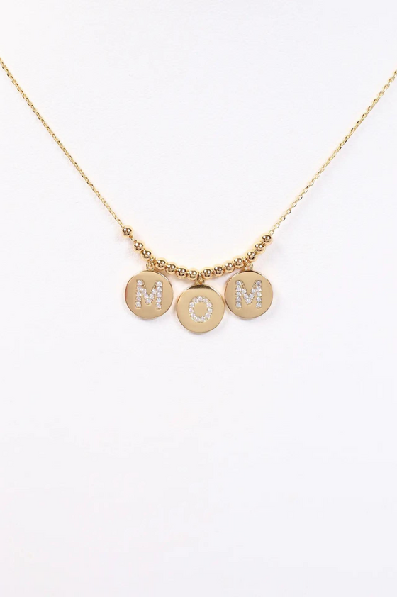 Mom Disc Necklace