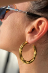 Astrid Hammered Hoop Earrings