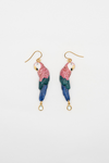 Pink Parrot Pendant Earrings