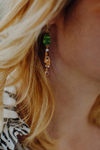 Gibbon & Leaf Pendant Earrings