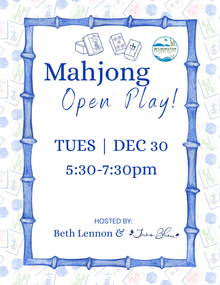  DEC 30th: Mahjong Open Play Ticket