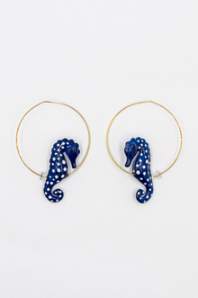  Blue Seahorse Earrings