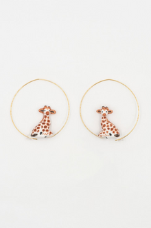  Giraffe Hoop Earrings