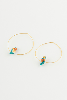  Bee-Eater Bird Hoop Earrings