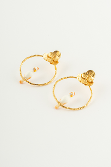  Cockatoo Flowery Circle Earrings