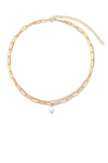 Renee Double Chain Pearl Choker Necklace