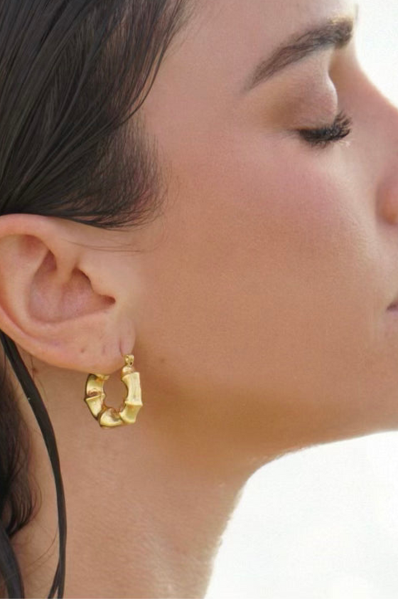 Waverly Bamboo Hoop Earring