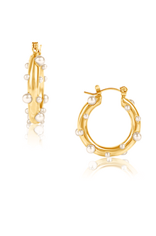  Nicoletta Pearl Hoop Earring