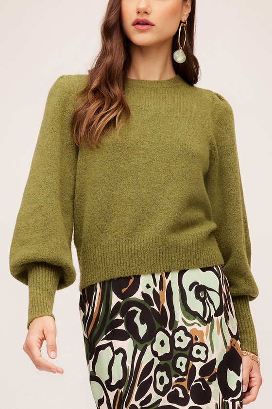 Lia Shirred Sleeve Sweater