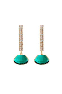  Emerald Swingy Diamond Drops