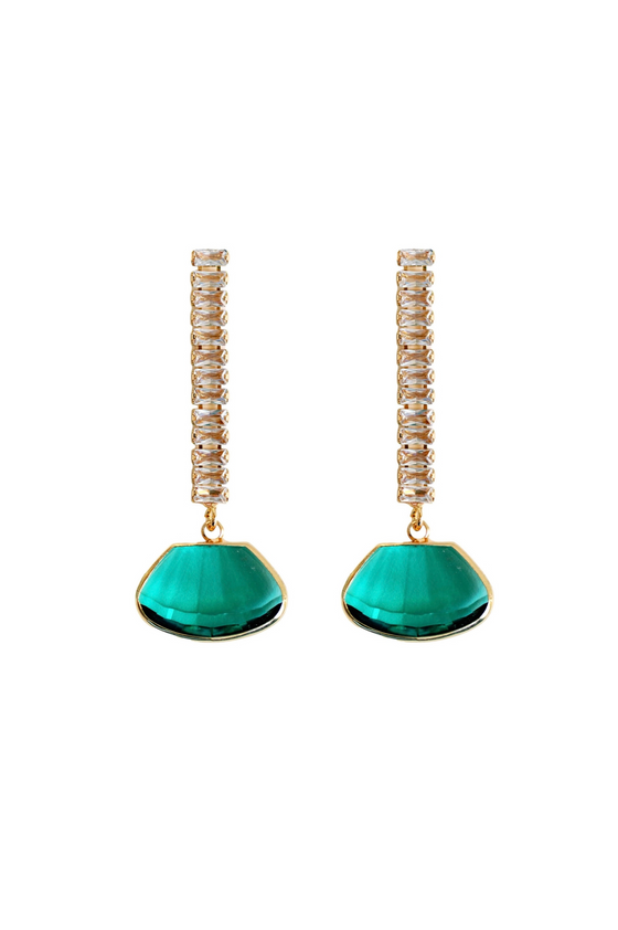 Emerald Swingy Diamond Drops