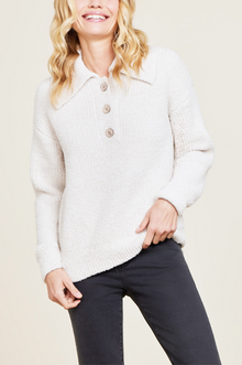  CozyChic Button Pullover