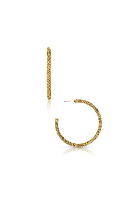 Lou Large Mesh Hoop Earring