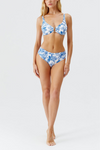 Bel Air Blue Leaf Bikini Top