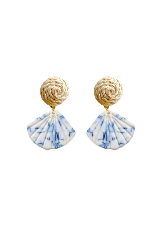 Grace Willow Blue and White Earrings