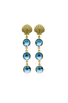  Ocean Blue Quartz Drop Earring