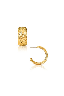  Robbie Hammered Hoop Earring