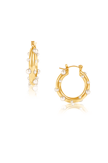  Nicoletta Pearl Hoop Earring