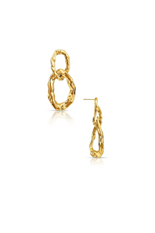  Lorah Hammered Link Drop Earring