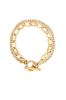  Arden Double Chain Toggle Bracelet