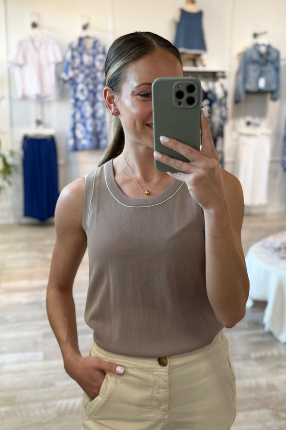 Marine Sleeveless Top