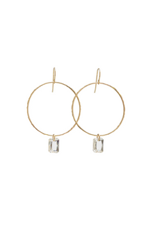  Deco Hoops- Gold, Clear