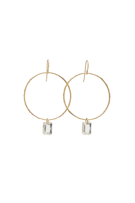 Deco Hoops- Gold, Clear