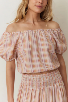  Marella Seersucker Crop Blouse