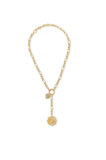  Linden Toggle Chain Medallion Lariat Necklace