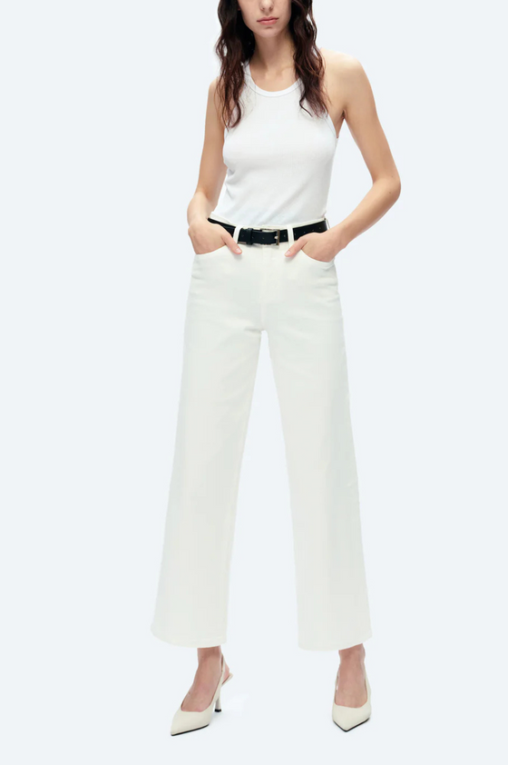 High Rise Wide Leg Crop Jean