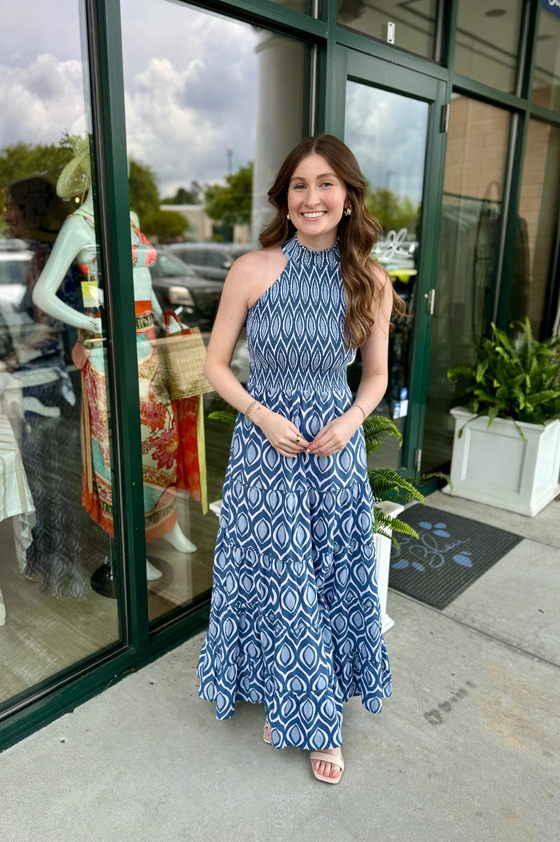 Oval Long Halter Dress