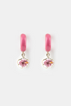Hibiscus Pink Hoop Earring