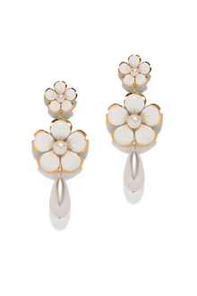  Handpainted Dogwood Earrings