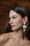 Handpainted Dogwood Earrings