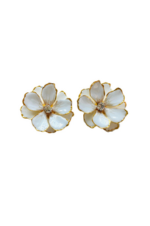  JB White Earrings