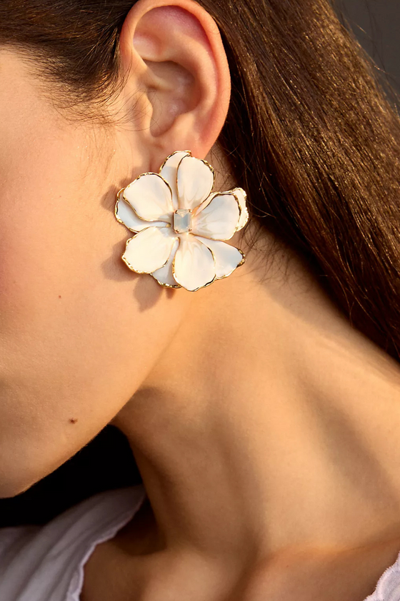 JB White Earrings