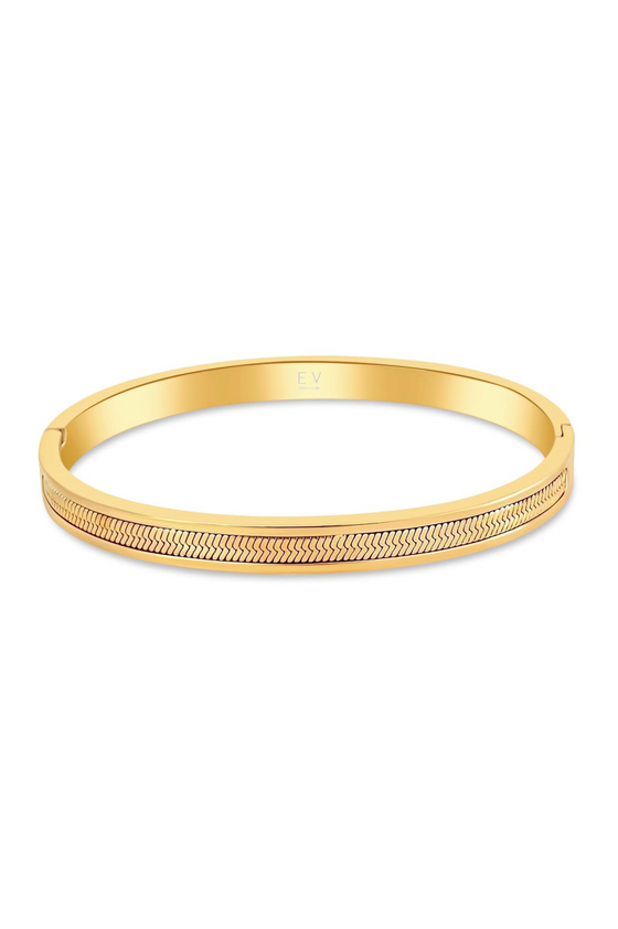Nic Herringbone Bangle Bracelet