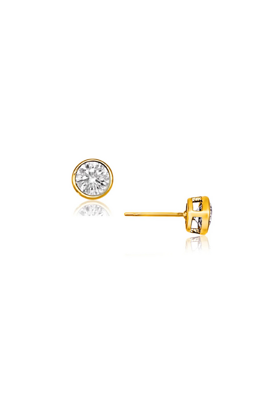 Cateana Bezel Stud Earring