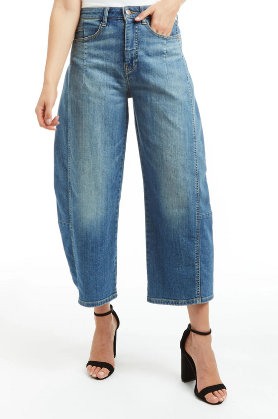 High Rise Barrel Crop Jean