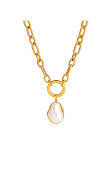 Langston Baroque Pearl Pendant Necklace
