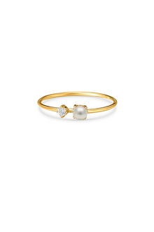  Enza Pearl Stone Ring