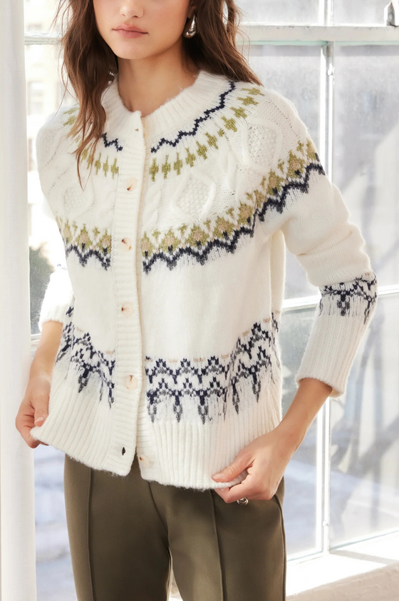 Astrid Fair Isle Cardigan Sweater