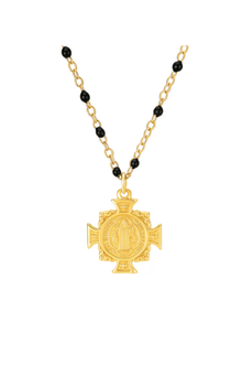  Zayla Cross Pendant Enamel Beaded Necklace
