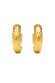  Nella Fish Scale Medium Hoop Earring