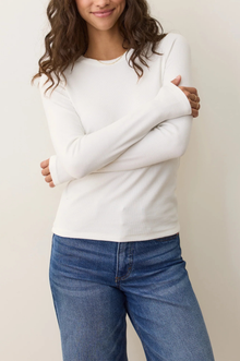  Lexi Rib Sun-In Longsleeve Crew Tee