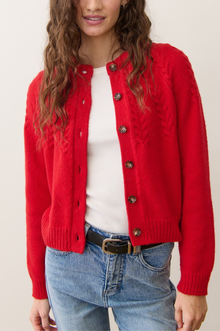  Everly Cable Knit Cardigan