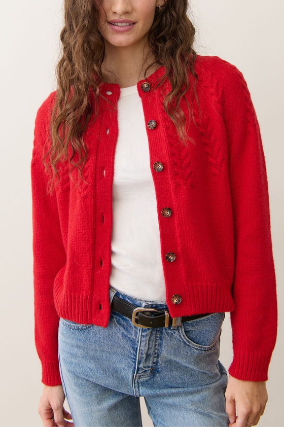Everly Cable Knit Cardigan
